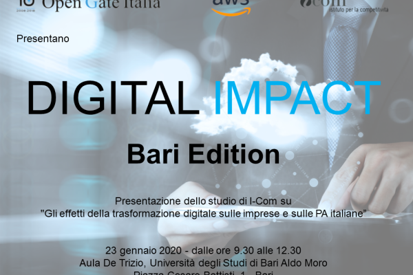 Digital Impact Bari Edition. Con il cloud computing Puglia e Basilicata diventano un laboratorio digitale per PA e Imprese