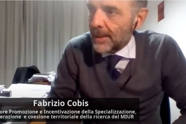 Fabrizio Cobis, Direttore Promozione e Incentivazione della Specializzazione, Cooperazione e Coesione territoriale della Ricerca del MIUR ad Open Innovation