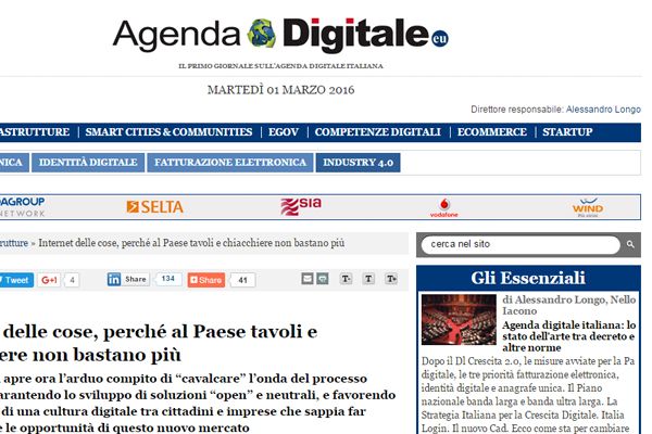 Internet delle cose, perché al Paese tavoli e chiacchiere non bastano più – di Laura Rovizzi