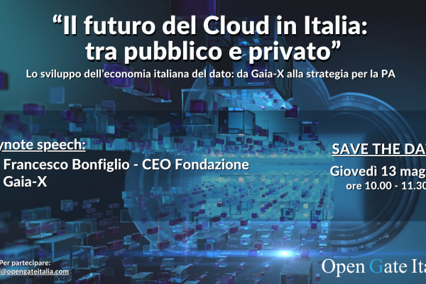 Webinar – “Il futuro del Cloud in Italia: tra pubblico e privato”