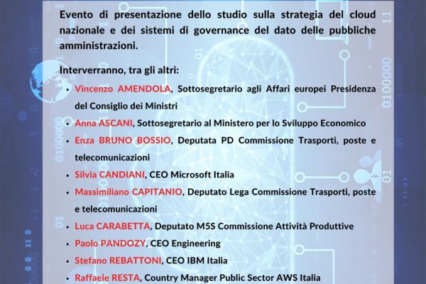 Una strategia cloud per un’Italia più competitiva e sicura. La diretta streaming